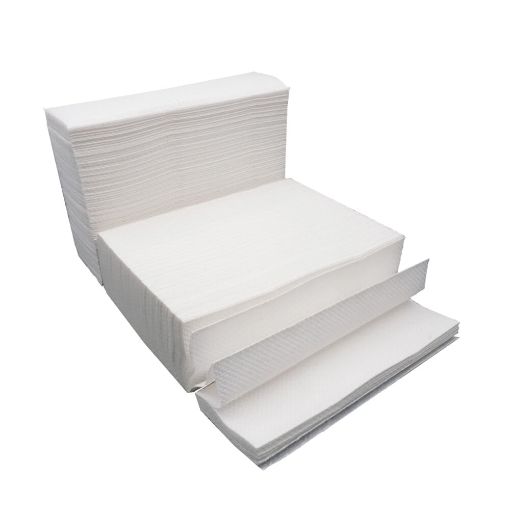 EeaseCA 400PCS Thickened Commercial Toilet Paper Kitchen Paper Towels Bathroom Paper Towel for Home Kitchen Shop (White)