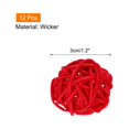 thumbnail image 2 of Unique Bargains 12 Pcs Wicker Rattan Balls Decorative Balls 1.2Inch for Vase Fillers ,Wedding ,Party , Red, 2 of 5