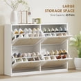 thumbnail image 4 of HOMCOM Armoire à Chaussures Étroite avec 4 Tiroirs Basculants pour Entrée Couloir Blanc, 4 of 10