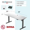 thumbnail image 2 of PROGRESSIVE DESK Bureau Debout 48x30 - Hauteur Réglable Électrique Debout Bureau - Top Monobloc, 2 of 9