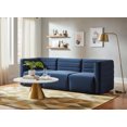 thumbnail image 2 of Meridian Furniture Quincy Canapé Modulaire en Velours Bleu Marine, 2 of 27