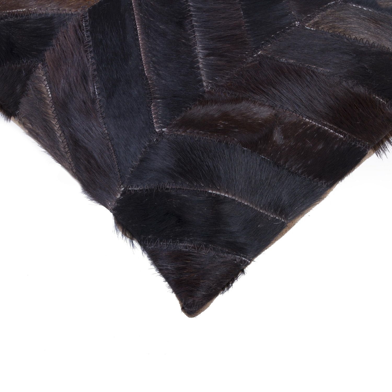 COUSSINS TORINO CHEVRON EN PEAU DE VACHE 12"X20" 2 PQT