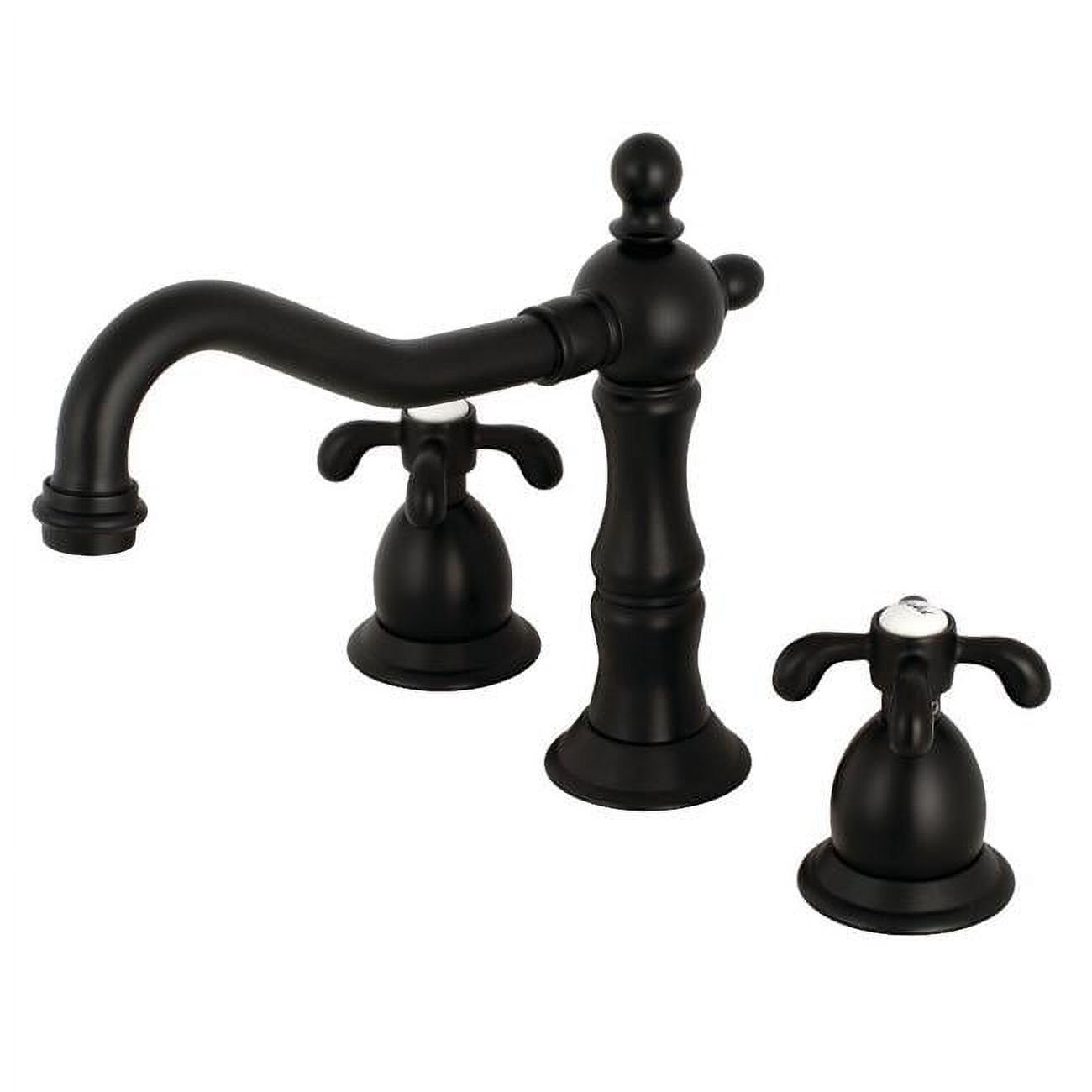 Kingston Brass KS1970TX Robinet de Lavabo à Large Diffusion 8 Po, Noir Mat