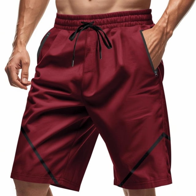 Styesk Shorts pour Hommes Couleur Unie Mode Décontractée avec Poches Taille à Lacets