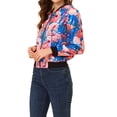 thumbnail image 4 of INSPIRE CHIC Blouson Bomber pour Femme Coupe Ajustée Léger à Fermeture Éclair Bleu Lac TP, 4 of 7