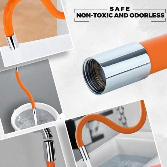 Cagogo 3Pcs Faucet Extension Tube, Flexible Copper Faucet Extender for Kitchen Sink, 20cm Lengthening Nozzle with Aerator, Foaming Water Flow for Washing Dishes and Cleaning