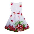 thumbnail image 2 of Robe Fille Champignon Fleur Herbe Imprimé Pois Ceinture Rouge 6 Ans, 2 of 4