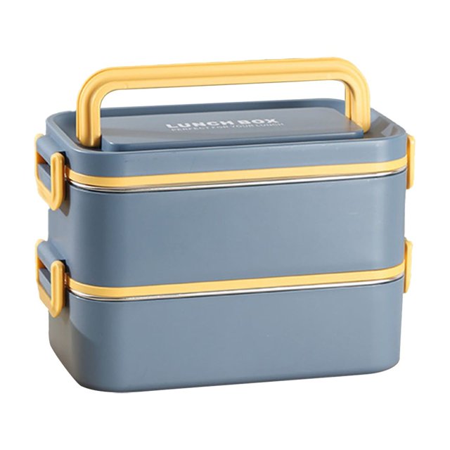 Hinati Limited Time Deal Double Layer Box Lunchbox for Stackable Containers Storage Drawers, Organizers and Storage Bins for Sugar, Flour and Baking Supplies - Dishwasher Safe