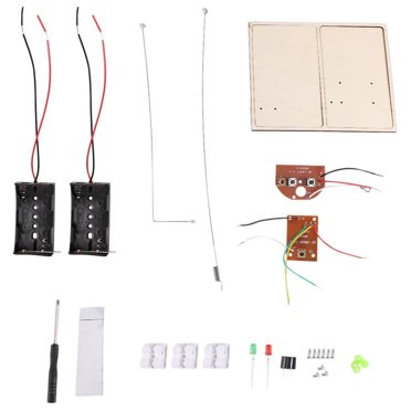 Kits de Tige, Apprendre le Code Morse, Construire une Machine Télégraphique, Expérience de Circuit Électrique, Kit d'Électricité (Sans Pile), 1 x Kits de Tige (Piles Non Incluses 4 Piles AA)