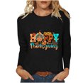 thumbnail image 2 of Aboser T-Shirts de Fête d'Action de Grâce pour Femmes Mode Citrouille Graphiques Grandes Tailles Automne Manches Longues T-shirt Doux Col Rond Blouses 2024, 2 of 4