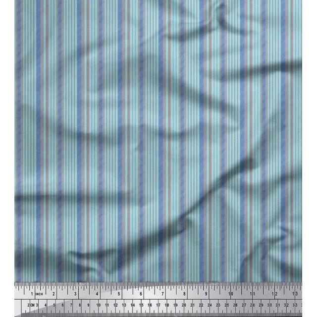 Soimoi Japan Crepe Satin Fabric Diagonal Line Small Decor Fabric Printed Yard 42 Inch Wide