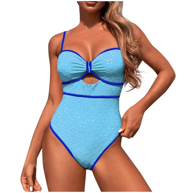 Slimming One Piece Swimsuit for Womens Cute Ruched Tummy Control Bathing Suit Sexy Cutout Modest Swimsuits