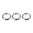 thumbnail image 2 of Sonew 50pcs/100pcs 7 Sizes Stainless Steel Fishing Tackle Bait Double Circle  Split Ring Connector ,snap split ring, double circle split ring, 2 of 2