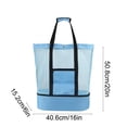 thumbnail image 4 of Bowayaoa Beach Bag with Wet and Dry Separation, Large Capacity Mesh Bag for Men Women, Lightweight Shoulder Travel Tote for Pool, Summer Beach Essentials, 4 of 7