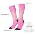 thumbnail image 4 of Wukai Breast Cancer Pink Ribbons Awareness for Contrast Color Stockings, Sports Fitness Adult Long Socks, Unisex, 4 of 6