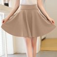thumbnail image 4 of LNGOOR Jupe Patineuse Mini Plissée Extensible Décontractée pour Femmes avec Shorts Basique Polyvalente Taille Haute, 4 of 6
