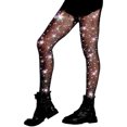 thumbnail image 3 of Fortune Women Sparkly Rhinestone Fishnets Stockings High Waist Tights Club Glitter Mesh Pantyhose, 3 of 3