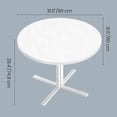 thumbnail image 3 of LEDREM Round Dining Table for 2–4 People, Small Kitchen Table with Steel Frame, Water-Resistant Tabletop, Easy Assembly, Farmhouse Dining Table, White, 3 of 5