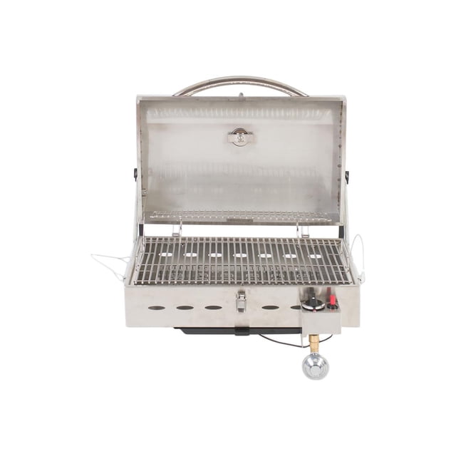 Faulkner Barbecue 52302 au Propane; 12000 BTU; Utilise un Boyau d'Alimentation au PL Ou un Contenant Jetable; Rectangulaire; Acier Inoxydable