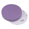 thumbnail image 1 of Unique Bargains 10 Pack 3-Inch Purple Sanding Discs 120 Grits Hook & Loop Professional Aluminum Oxide Sandpaper, 1 of 5