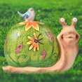 thumbnail image 4 of Garden Statue Snail Figurine Solar Powered Resin Animal Sculpture, 4 of 9