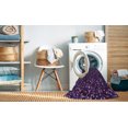 thumbnail image 2 of Ahgly Tapis de Zone Rond Lavable en Machine Intérieur Transitionnel Violet Violet, 5 Pieds Rond, 2 of 7