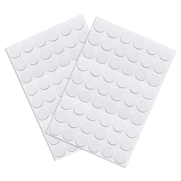 Unique Bargains Autocollants de Trous de Vis Auto-Adhésifs, 2 - Capuchons de Couvercles de Vis Auto-Adhésifs pour Table Autocollant 21 mm 54 en 1 Bois d'Érable Blanc