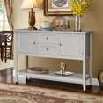 thumbnail image 2 of Costway Sideboard Buffet Table Wooden Console Table w/ Drawers & Cabinets Gray, 2 of 10