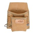thumbnail image 1 of OX Tools Trade Series 8 Pocket Heavy Duty Suede Leather Fastener Pouch, Tan, 1 of 1