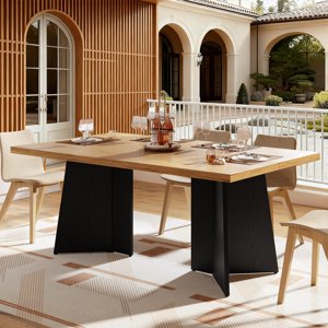 63 Table de table à manger de pouce 6-10 Piédestal en bois Base Table de cuisine moderne