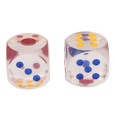 Sided Dice,2Pcs Dice Plastic Transparent Dice Kit Dice Impressive Results