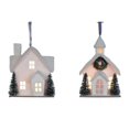 thumbnail image 1 of FRAÎCHE Holiday LED House Ornament Set, 2 pack, 1 of 7