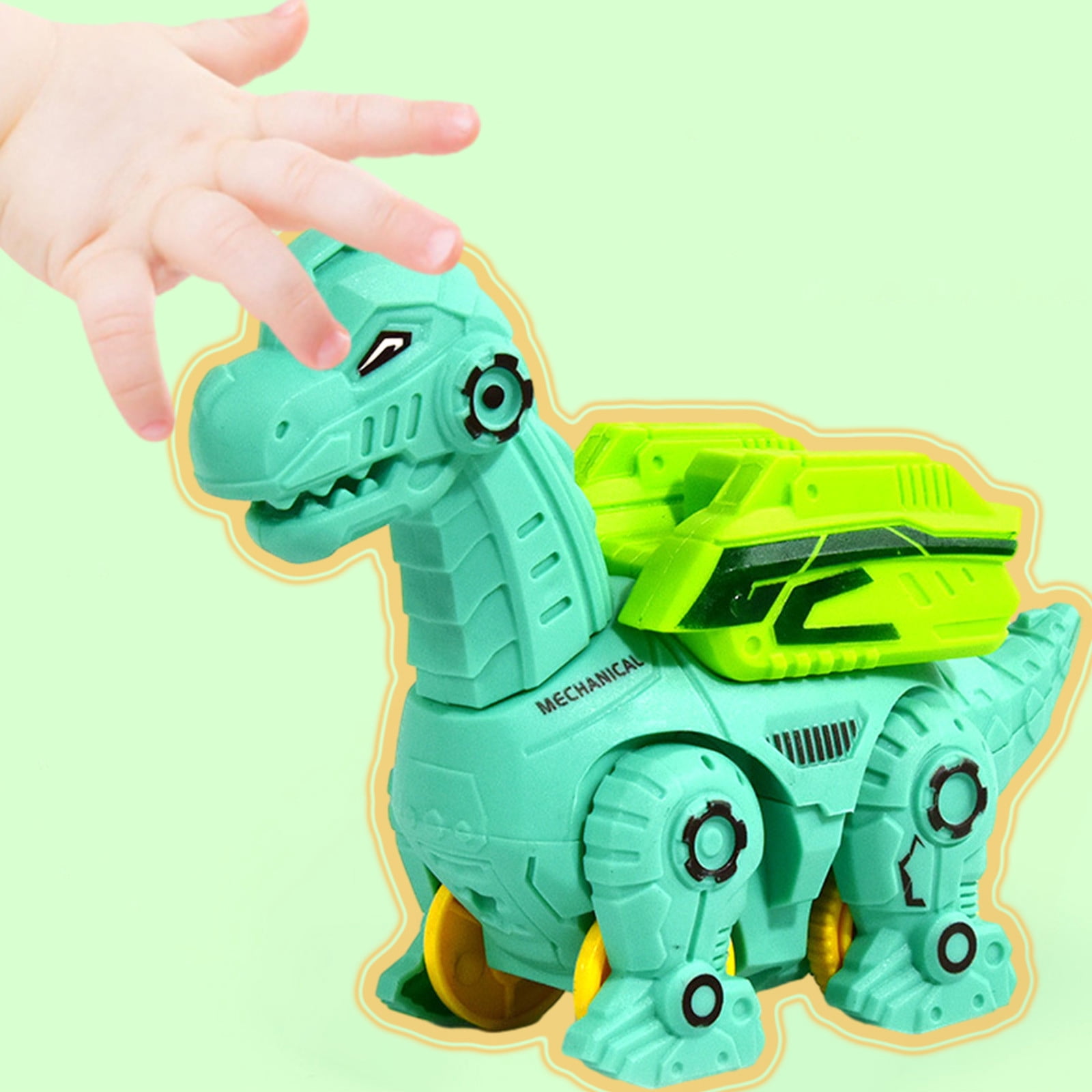 XZNGL Dinosaur Mechanical Assembly Model Press Automatic Gliding ...