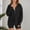 Black, variant on Solid Color Hoodie - Relaxed Fit with Drop Shoulders for Fall and Winter Women's Hoodies & Sweatshirts