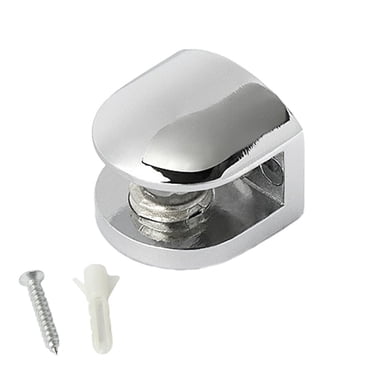 braveheart Étagère en Verre Électroplaquée de Remplacement Style Simple Antidérapante Robuste Antirouille Support de Pince pour Armoire Vitrine 6-8 mm