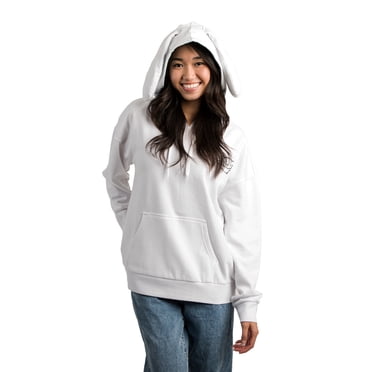 Hello Kitty x Friends Cinnamoroll White Hoodie Sweater with Ears