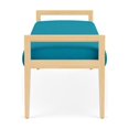 thumbnail image 3 of Pemberly Row Banc d'Accueil 3 Places avec Cadre en Bois, Turquoise, 3 of 5