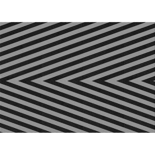 Ahgly Company Tapis d'Intérieur Lavables en Machine Rectangle Transitionnel Zone Grise de Minuit, 5' x 7'