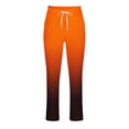 thumbnail image 4 of RXIRUCGD Men's Fashion Drawstring Elastic Waist Gradient Color Casual Length Pants, Orange, Size: 4XL, 4 of 4