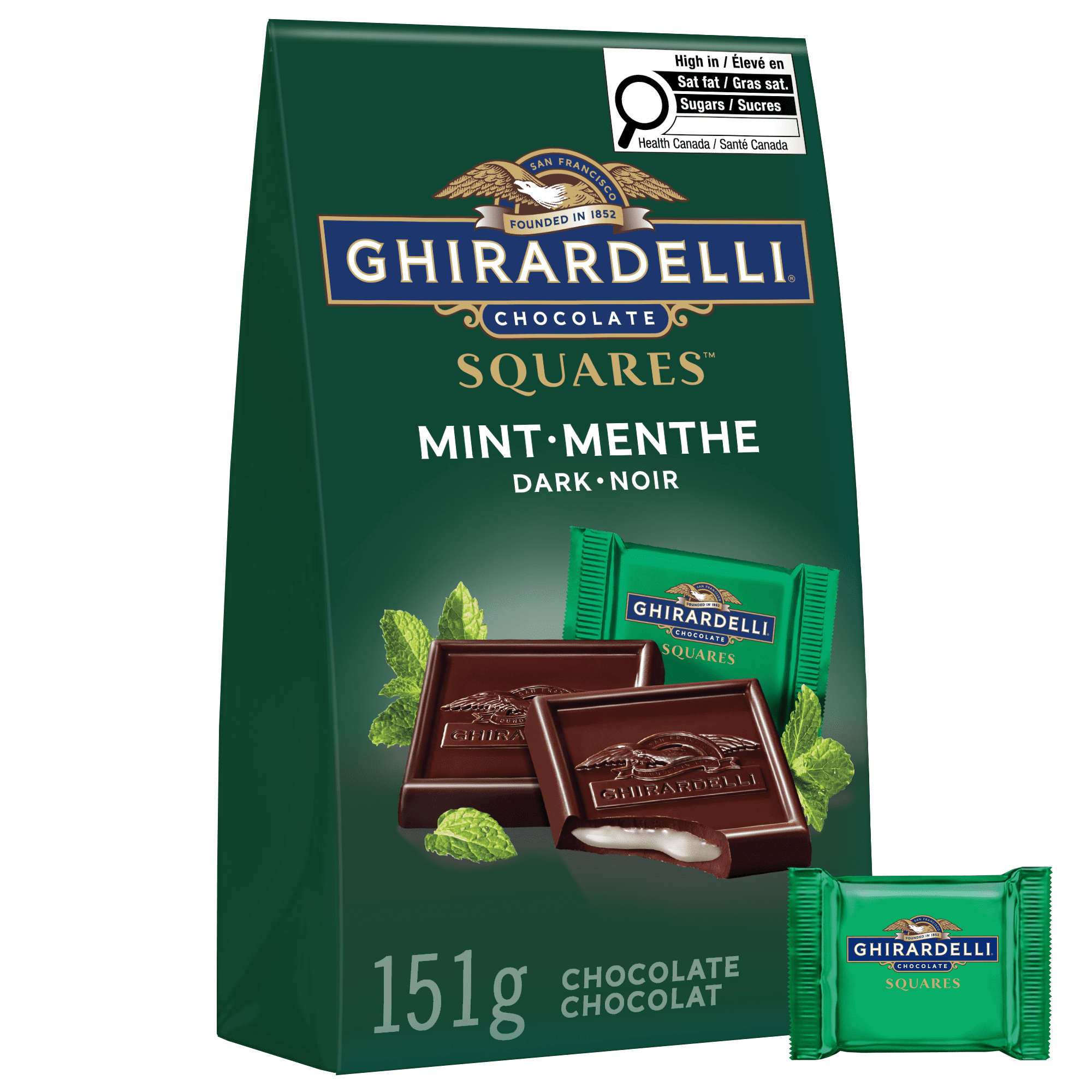 GHIRARDELLI Mint Dark Chocolate Squares, 151-Gram Bag