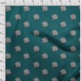 thumbnail image 3 of oneOone Georgette Viscose Fabric Leaves Block Print Fabric BTY 42 Inch Wide, 3 of 4