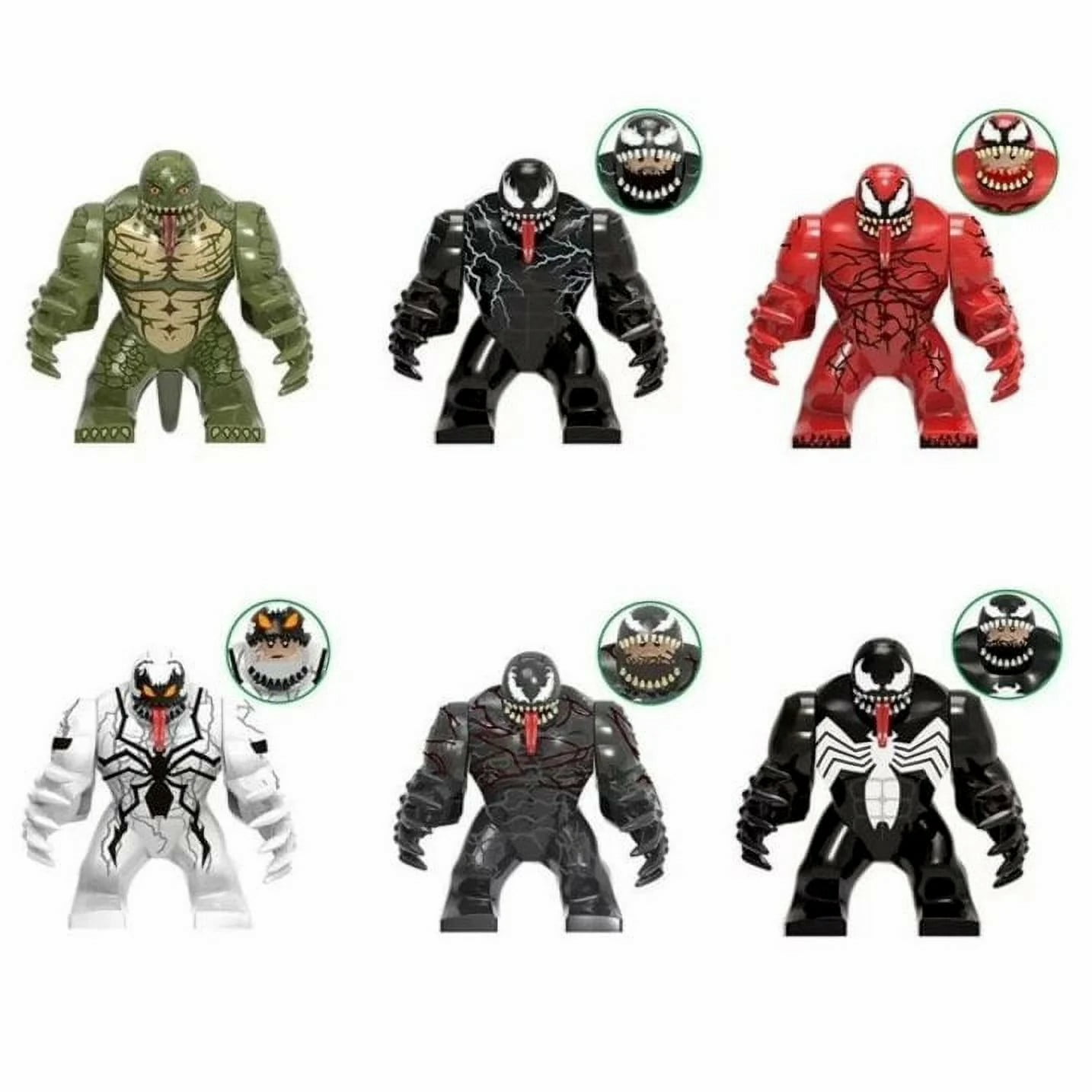 6-Piece Action Figure Building Blocks Set - Creative Construction Toys for Kids