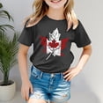 thumbnail image 2 of PMVFHDE Canada Day T-Shirt à Motif Imprimé de Feuille d'Érable Haut Musical Filles T-Shirt à Manches Courtes T-Shirt d'Été à Col Rond Coupe Décontractée Chandails de Base, 2 of 4