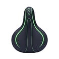 thumbnail image 2 of S SERENABLE Comfort Bike Saddle Solid Steel Rail Dual Spring Big Bum 27x19.5cm Padded Seats Green, 2 of 8