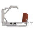 thumbnail image 2 of Camera Cage, Aluminum Alloy Video Camera Cage Rig With Wood Handle, Vlogging Video Shooting Filmmaking Rig Stabilizer For  ZFC Camera, Anodized, Easy To Install, 2 of 8
