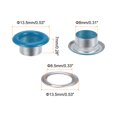 thumbnail image 2 of Unique Bargains 100PCS Grommets Eyelets 3/10 Inch (8mm) ID Hole Metal Self Backing Eyelet with Washers for Leather Blue, 2 of 7
