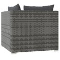 thumbnail image 5 of vidaXL Canapé 2 Places avec Coussins Gris en Rotin Poly, 5 of 5