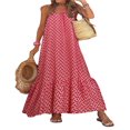 thumbnail image 1 of MesaSe Femmes Boho Floral Sans Manches Maxi Robe Décontractée Couches Libre Vacances Plage Bohème Longues Robes, 1 of 7