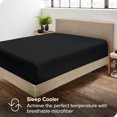 thumbnail image 3 of Bare Home Drap-Housse - Premium 1800 Collection - Poche Profonde - Ultra Doux, Résistant aux Plis - California Très Grand, Noir, 3 of 7