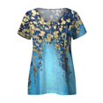 thumbnail image 2 of Women Summer Printed Short Sleeve O Neck Shirt Tee Tops, 2 of 4